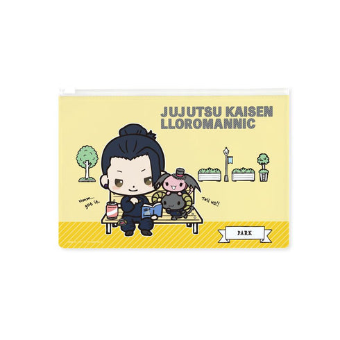 『呪術廻戦×サンリオキャラクターズ』夏油 傑×ルロロマニック 懐玉・玉折 ビニールフラットポーチ【202504再販】